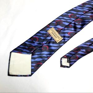 Givenchy Vintage Silk Men’s Blue Black Tie